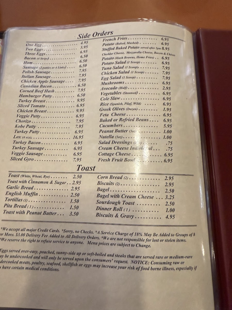 Coral Cafe Menu - Image 2